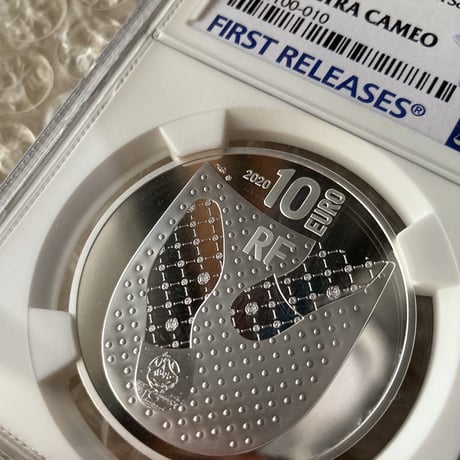 【NGC鑑定PF70】ベルルッティ BERLUTI公式 フランス造幣局  125周年記念銀貨 10ユーロ シルバー プルーフコイン フレンチミント カリグラフィー 革靴