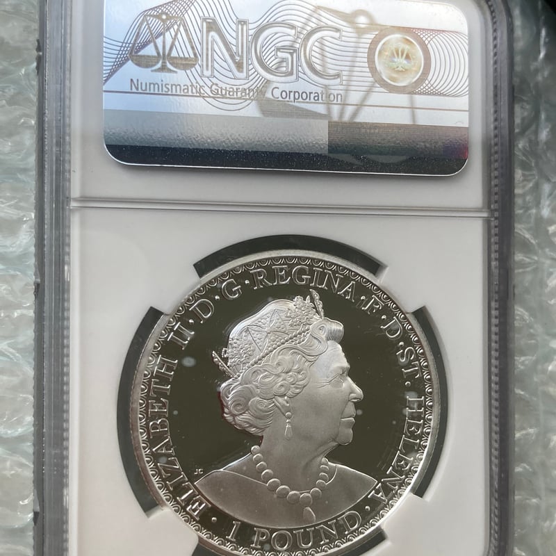 2021 セントヘレナ ウナとライオン £1 プルーフ銀貨 NGC PF69UC