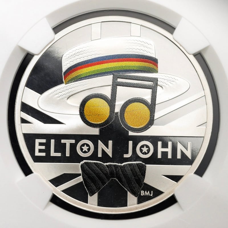 NGC鑑定PF70+FR】ロイヤルミント エルトンジョン ミュージック