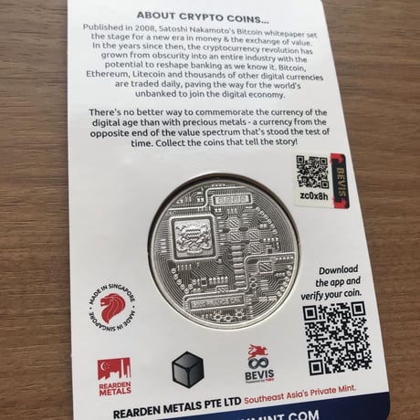 ビットコイン プルーフ版 チャド共和国 CFAフラン 1オンス 銀貨 シルバーコイン 暗号資産 暗号通貨 仮想通貨 クリプトアセット Bitcoin