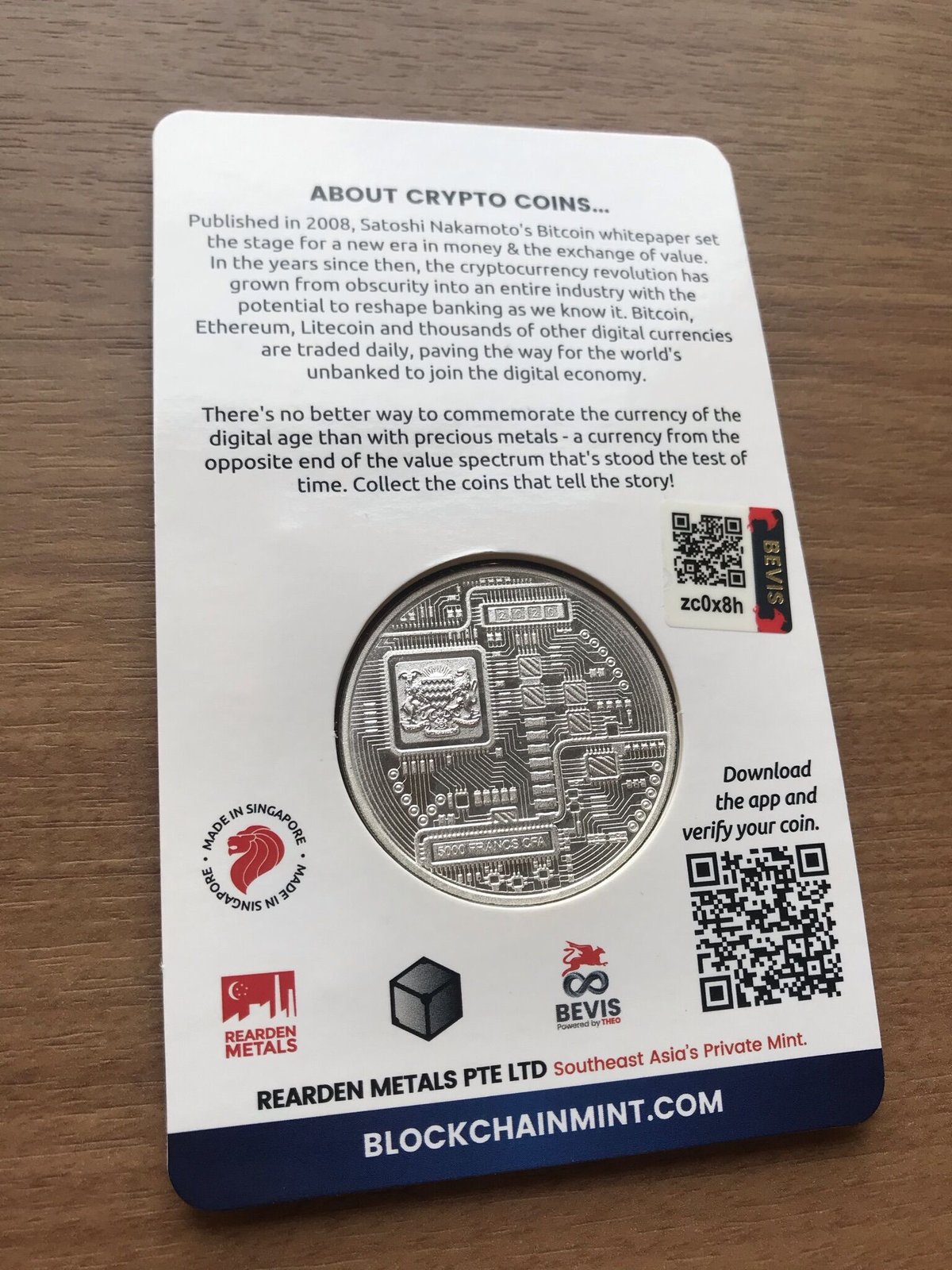 ビットコイン プルーフ版 チャド共和国 CFAフラン 1オンス 銀貨 シルバーコイン 暗号資産...