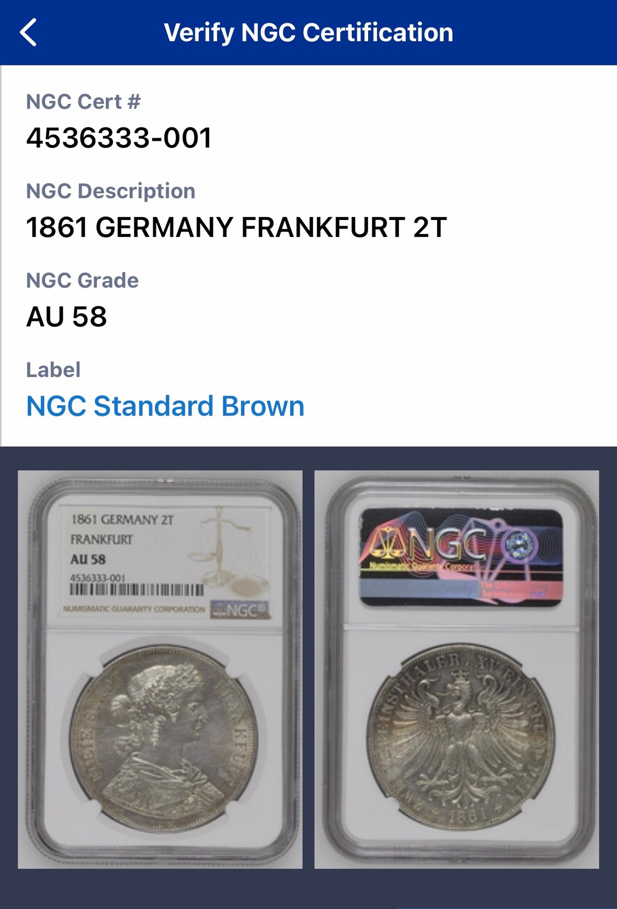 1703/2年 オルムッツ主教区 ターレル銀貨 NGC AU58 1703/2年 オルムッツ主教区 ターレル銀貨 NGC AU58