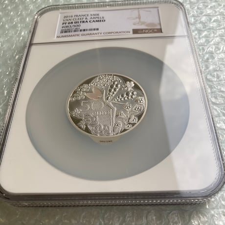 5オンス銀貨 ヴァンクリーフ＆アーペル フランス造幣局 NGC鑑定PF68 シルバープルーフコイン ※ディオールやブシュロンと同シリーズ Van Cleef & Arpels