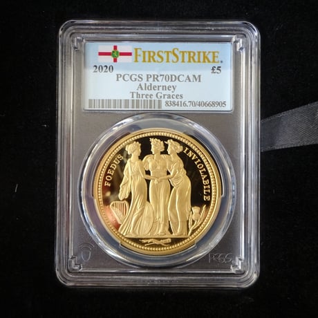 【PCGS PR70DCAM】2020年 オルダニー島 スリーグレイセス  5ポンド金貨 ゴールドコイン スリーグレイセス Alderney Three Graces