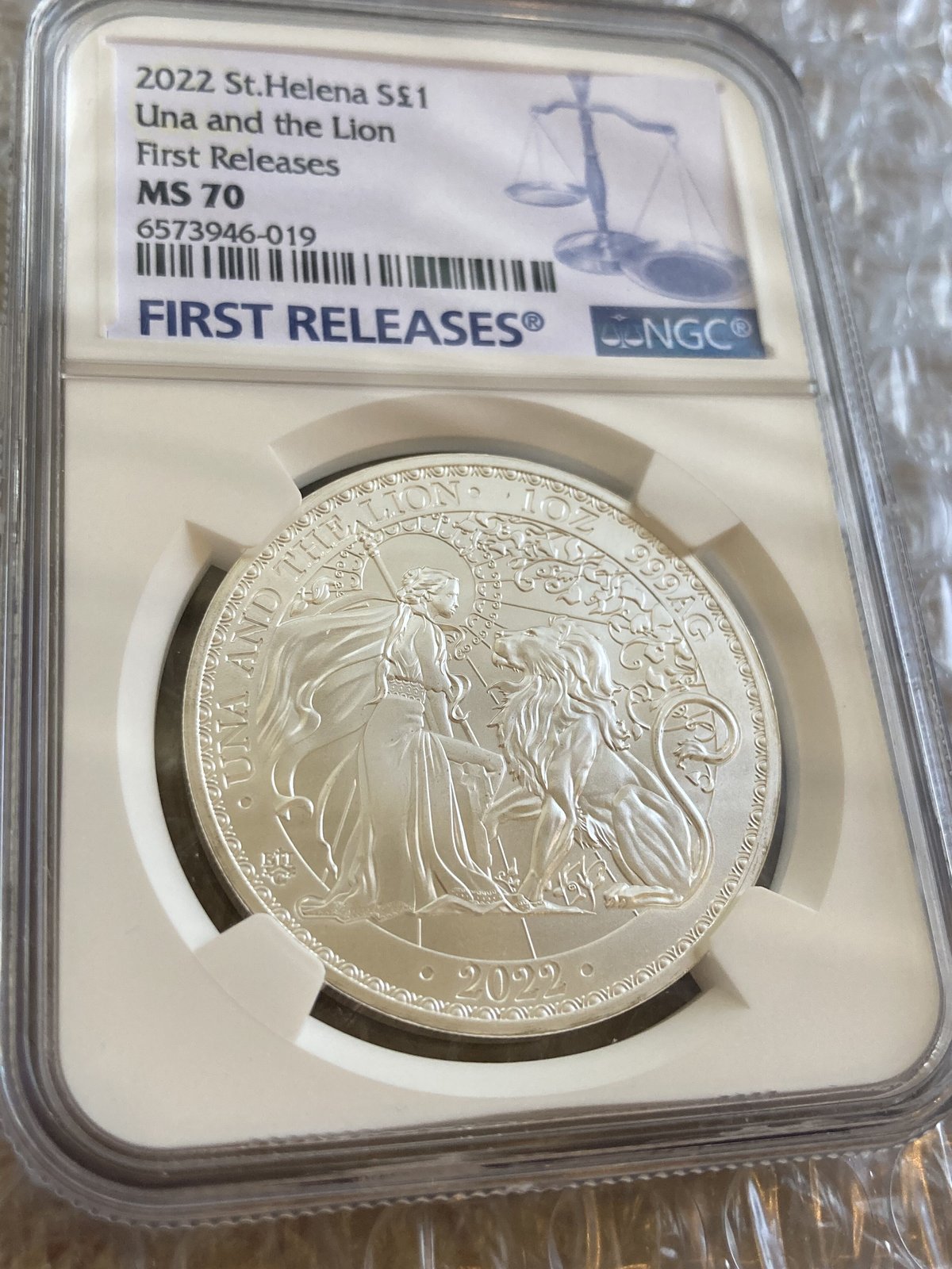 ☆ウナとライオン☆ NGC最高鑑定 MS70 2022 ファーストリリース 銀貨 NGC鑑定MS70+FR】ウナとライオン 2023年・BU版 イギリス領