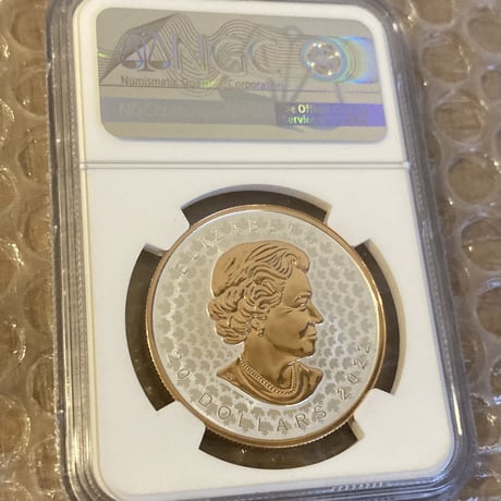 【NGC70鑑定・発行即日鑑定】カナダ メイプルリーフ銀貨 2022年 特殊打刻シルバーコイン 20ドル カナディアンミント