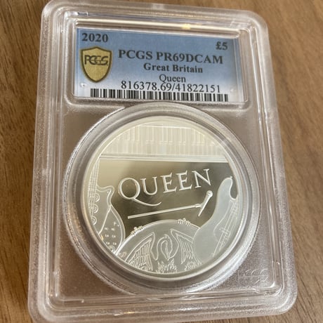 【PCGS69鑑定】2オンス銀貨 ミュージック レジェンド クイーン シルバープルーフコイン 英国 イギリス造幣局 ロイヤルミント QUEEN 2oz