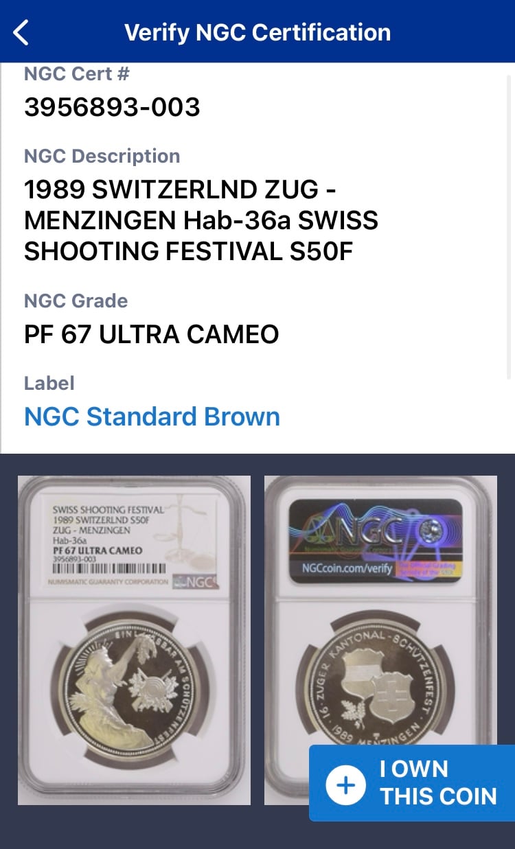 1円～！【 スイス現代射撃祭 50フラン プルーフ銀貨、2006