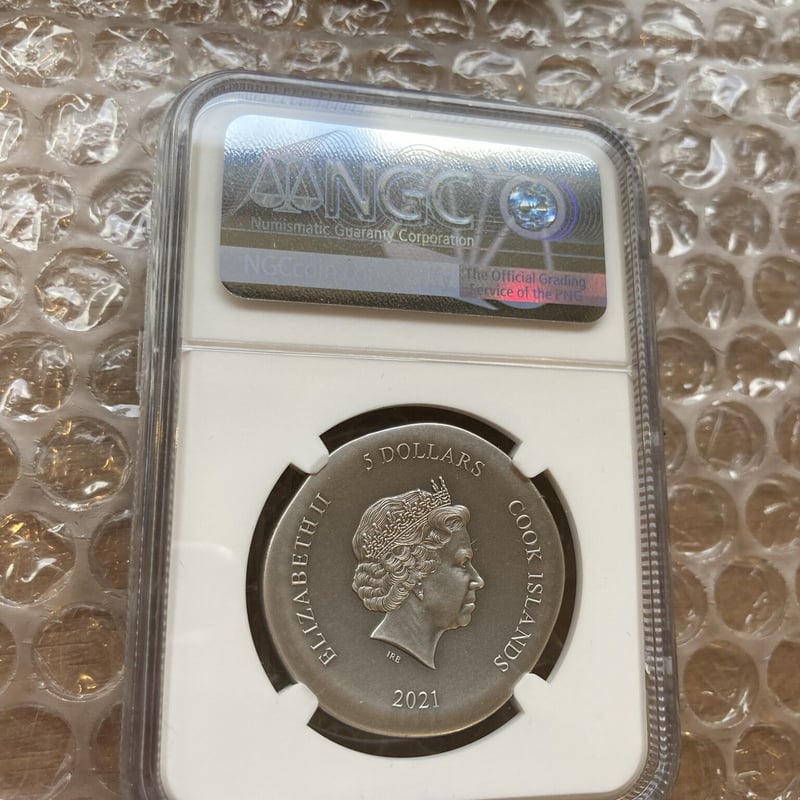 NGC70鑑定+FR】アテネのフクロウ $5・1オンス ハイレリーフ銀貨 クック