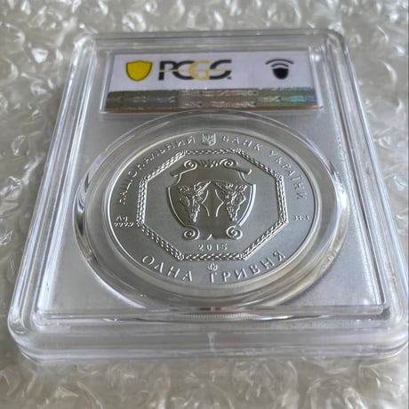 PCGS鑑定MS70 ウクライナ 2015年 1フリブニャ銀貨 シルバーコイン 大天使ミカエル UKRAINE ARCHANGEL MICHAEL
