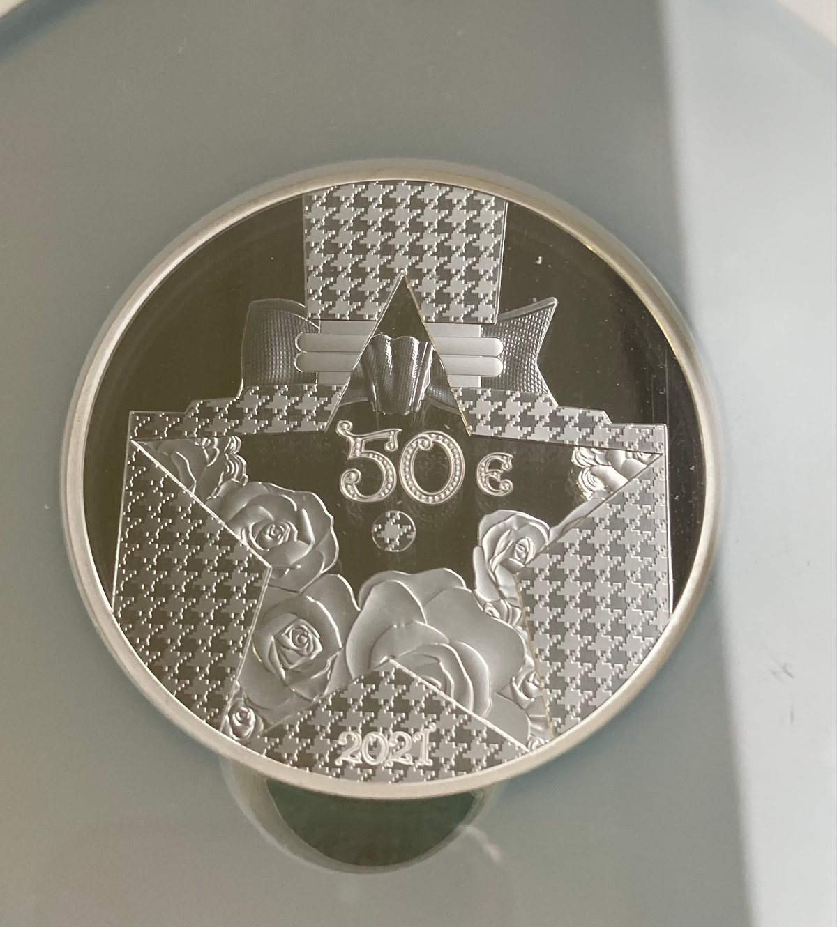 NGC鑑定PF69】Dior公式 ディオール 5オンス銀貨 50ユーロ シルバー 