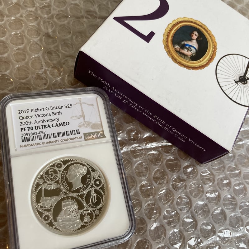 ヴィクトリア女王 生誕200年記念 2019 銀貨 5ポンド NGC PF70