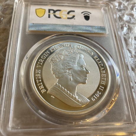世界で3枚 【PCGS鑑定70】ウナとライオン 2019 イギリス領 ヴァージン諸島 1オンス 1ドル銀貨 1oz シルバーコイン リバースプルーフ 英国 BVI Una Lion