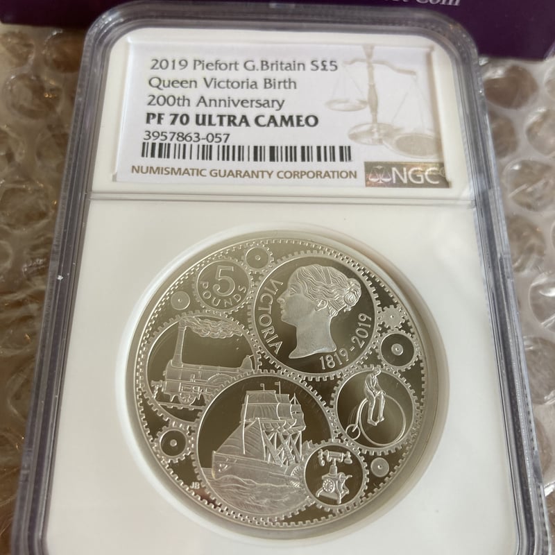 NGC鑑定PF70・Piefort】ヴィクトリア女王 生誕200周年記念銀貨
