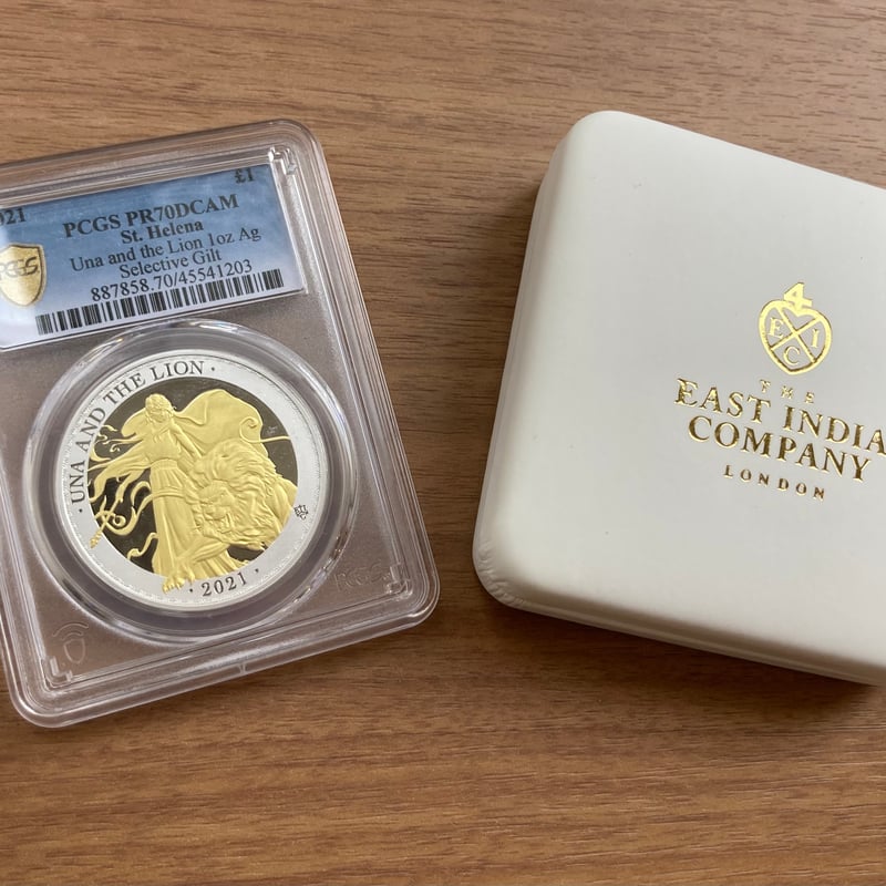 世界で4枚 【PCGS鑑定PR70】Gilt・GOLD PLATE版 ウナとライオン 202