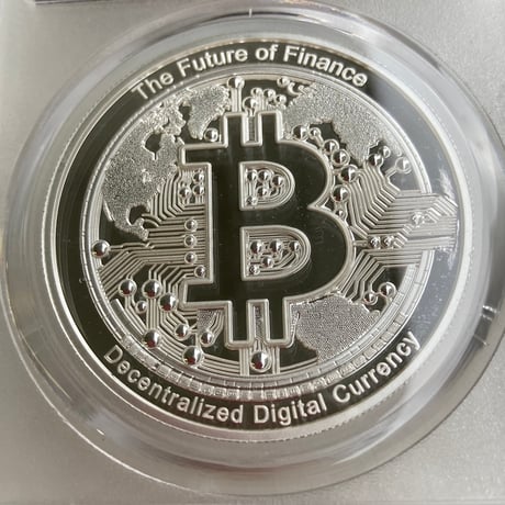 【※0.001BTCが内蔵】ビットコイン モチーフ ミントパーフェクトスラブ入り 2025年 ニウエ国 2ドル 1オンス銀貨 シルバー プルーフコイン 暗号資産 暗号通貨