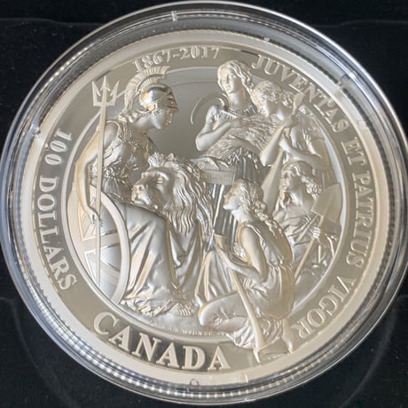 100ドル銀貨版 カナダのウナとライオン 10オンス銀貨 シルバーコイン 2017 建国150周年記念 1867年コンフェデレーション カナディアンミント 造幣局