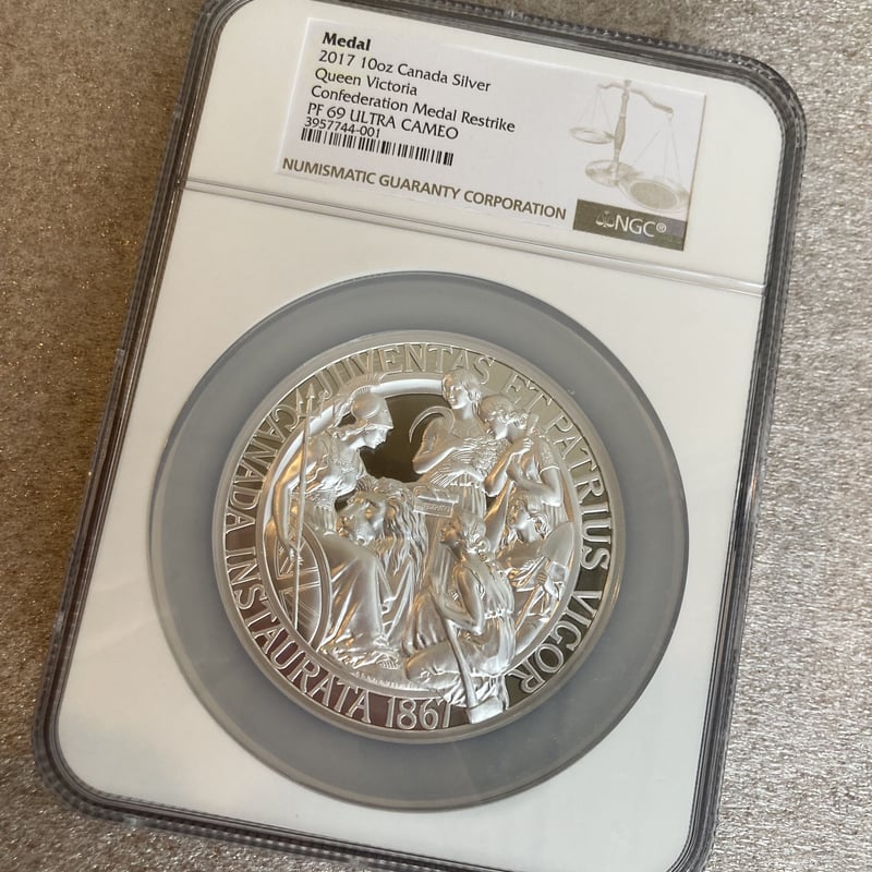 2017年 カナダ ウナとライオン 10オンス 銅メダル 銅貨 NGC PF69 2017