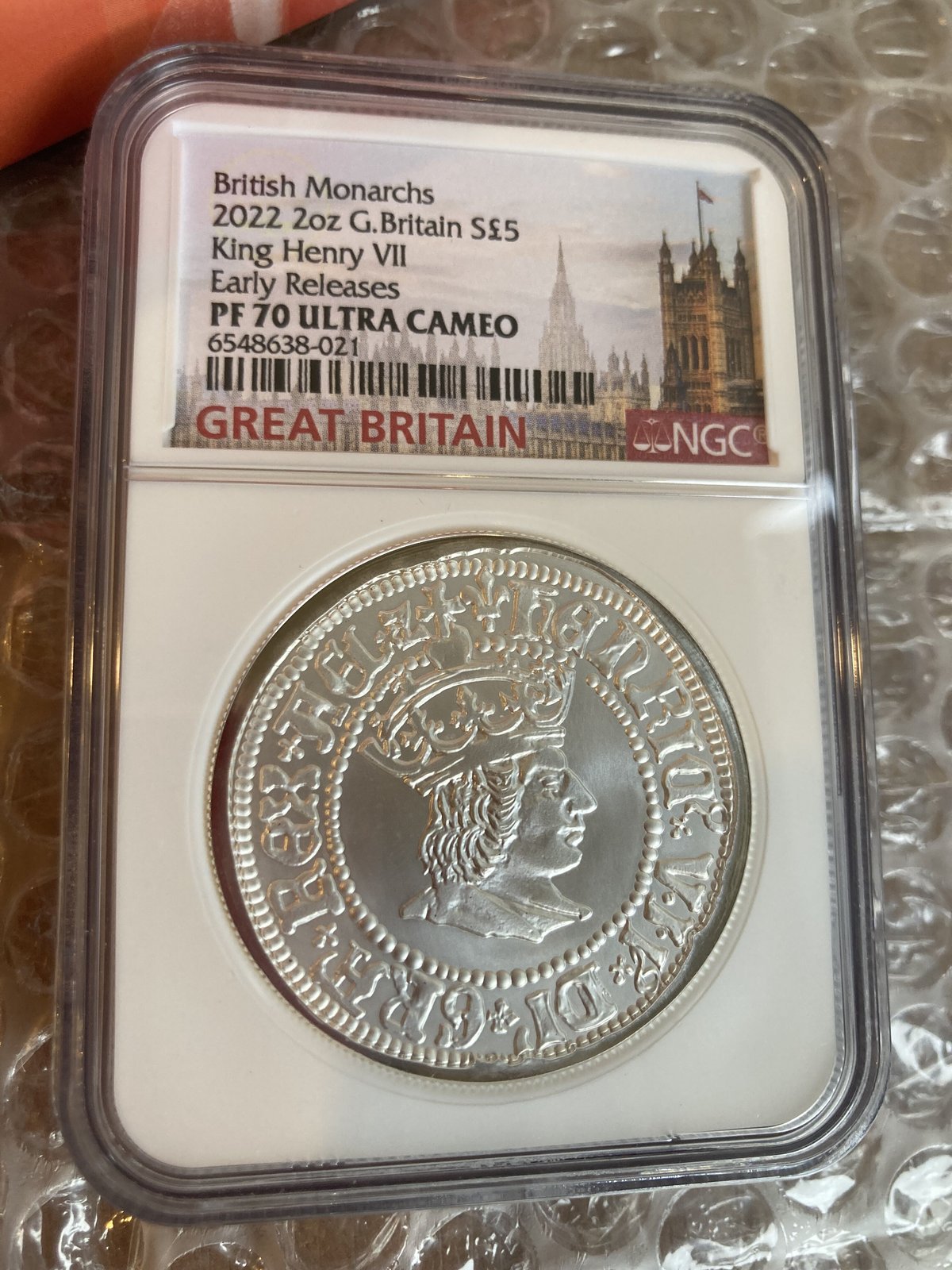NGC鑑定PF70・2オンス銀貨】 ヘンリー7世 2022年 ロイヤルミント
