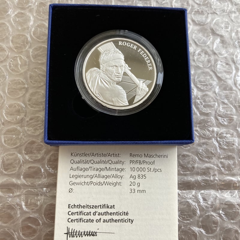【入手困難】Silver coin Federer/フェデラー コイン 記念銀貨