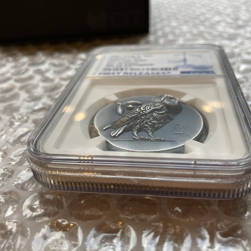 NGC70鑑定+FR】アテネのフクロウ $5・1オンス ハイレリーフ銀貨 クック