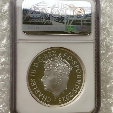 2oz・NGC鑑定PF69+FR 2023年 チャールズ3世 戴冠式記念コイン クラウン 王冠 2オンス銀貨 シルバー プルーフコイン ロイヤルミント Royal Mint Coronation