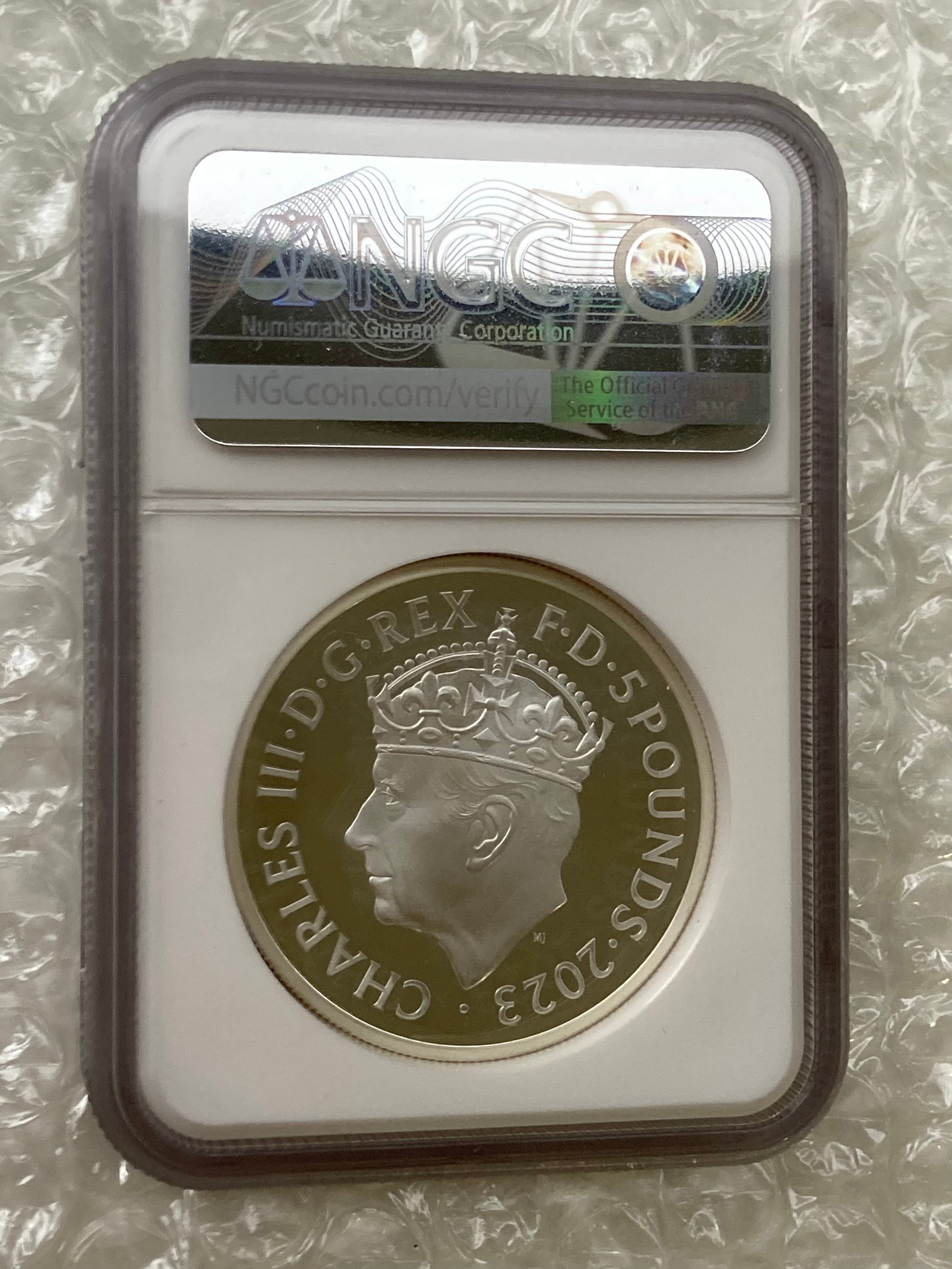 2oz・NGC鑑定PF69+FR 2023年 チャールズ3世 戴冠式記念コイン クラウン