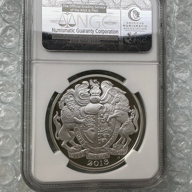 NGC鑑定PF70 2013年 エリザベス女王 戴冠60周年記念 5ポンド銀貨 NGC鑑定PF70 2013年 エリザベス女王 戴冠60周年記念 5ポンド銀貨