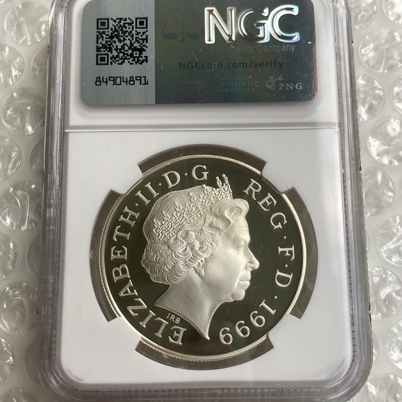 1999 ダイアナ追悼 5ポンド プルーフ銀貨 NGC PF68UC ⑨