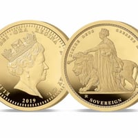 ウナとライオン 2019 オルダニー島 24k 1ソブリン金貨 ゴールドコイン Alderney Una Lion sovereign gold coin