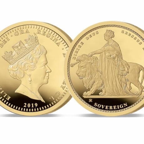 ウナとライオン 2019 オルダニー島 24k 1ソブリン金貨 ゴールドコイン Alderney Una Lion sovereign gold coin