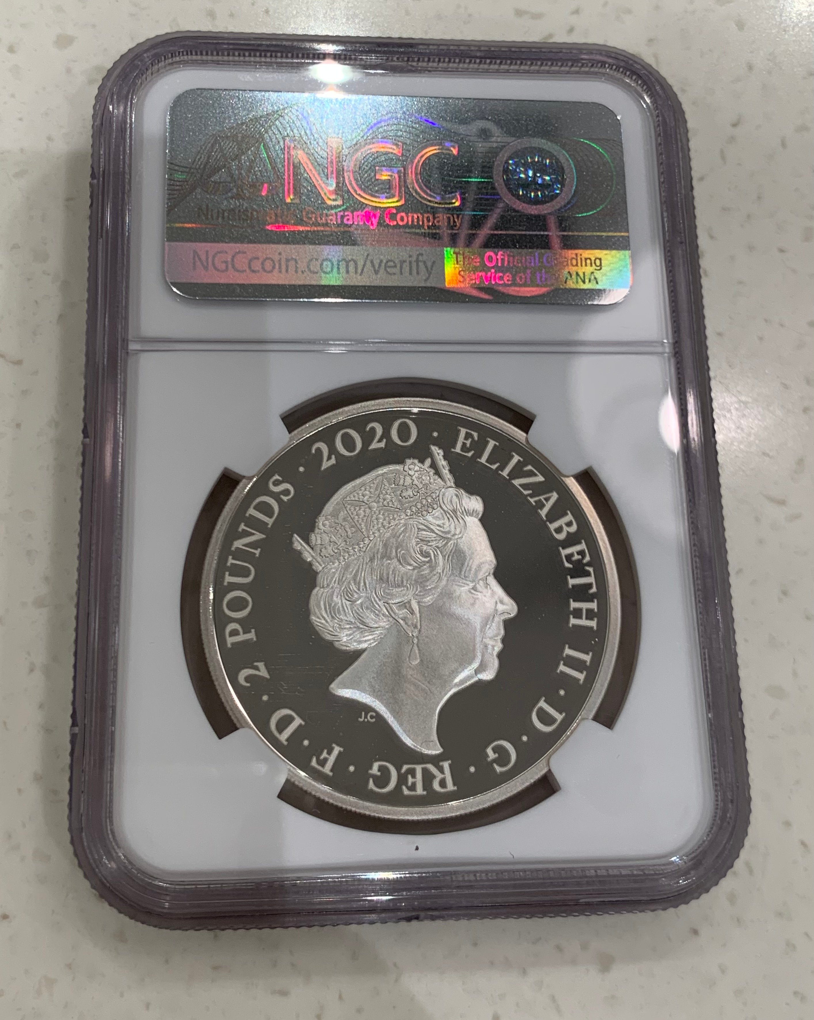 2020年　ジェームズボンド007 銀貨　5ポンド　NGCPF70 original