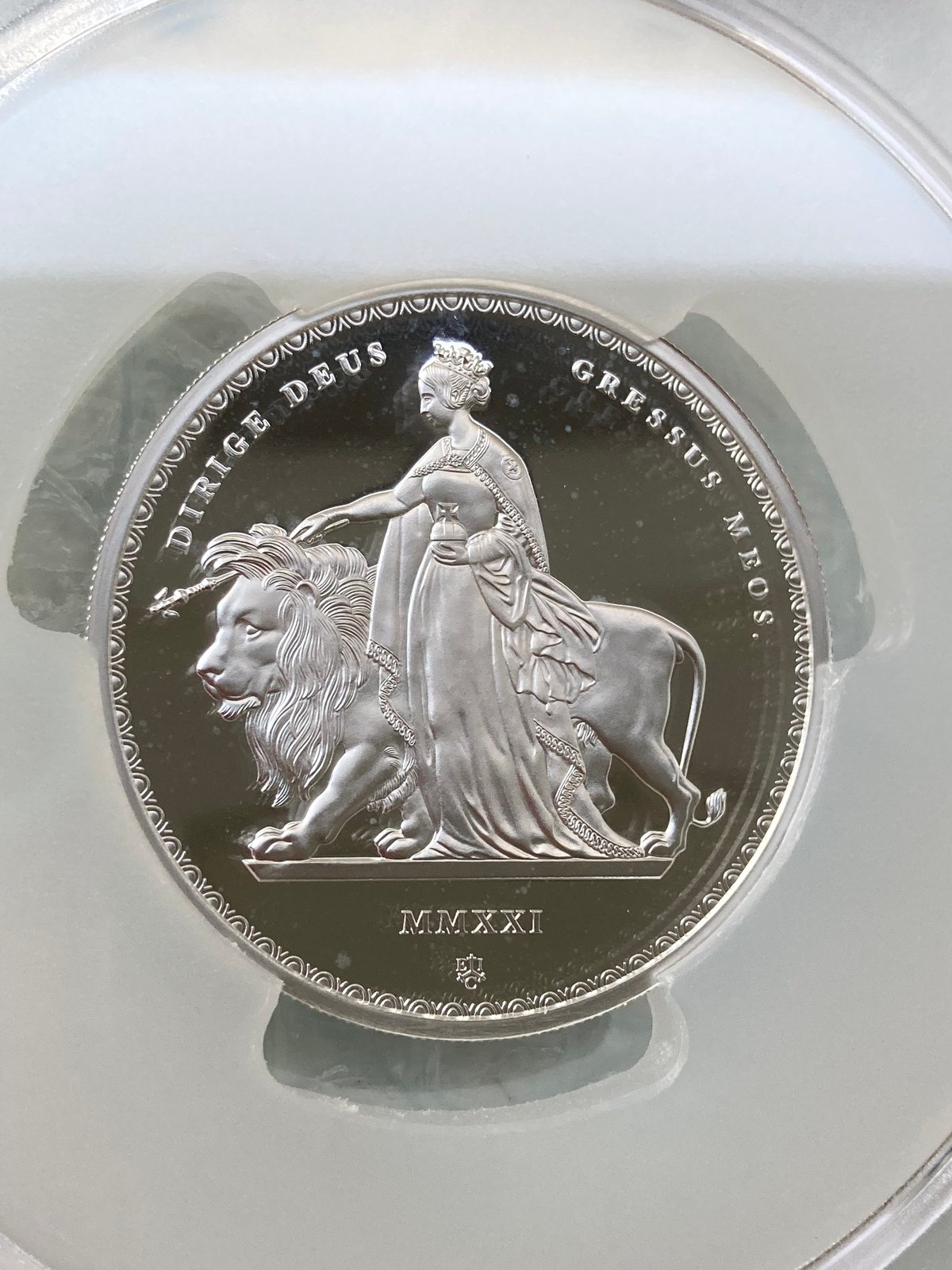【さーとん】ウナとライオン銀貨 2オンス PCGS PR68DCAM 2オンス銀貨 ウナとライオン 2021 イギリス領セントヘレナ造幣局