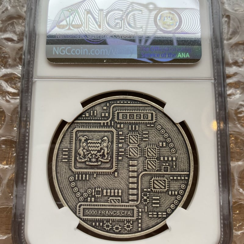 NGC鑑定・MS70】ビットコイン モチーフ チャド共和国 CFAフラン NGC鑑定・MS70】ビットコイン モチーフ チャド共和国 CFAフラン