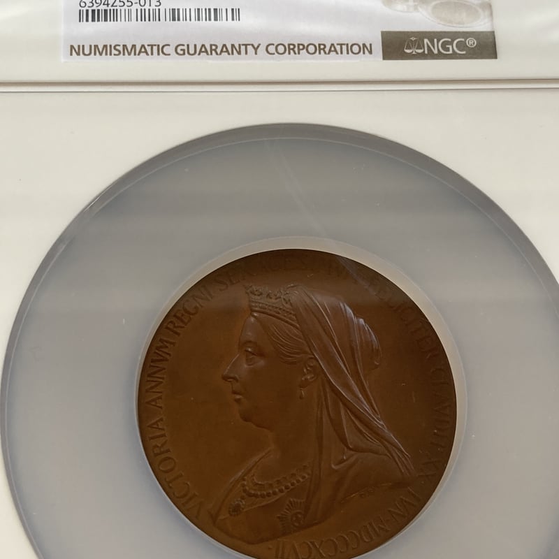 大型 銅メダル 55mm 1897年 ビクトリア ダイヤモンドジュビリー銅貨