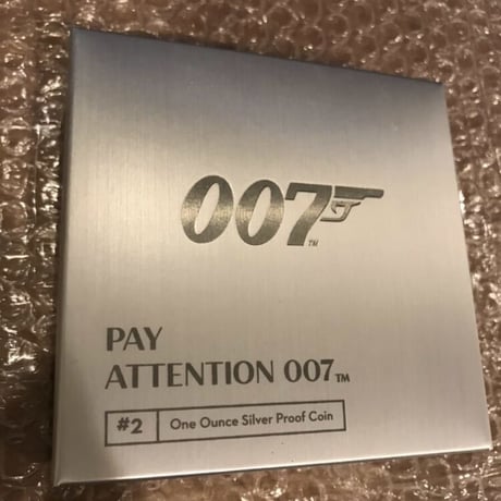 【第2貨・1オンス銀貨】2020年 007 ジェームズ・ボンド 2ポンド銀貨 1オンス プルーフコイン シルバー ロイヤルミント イギリス 英国 箱ケースあり