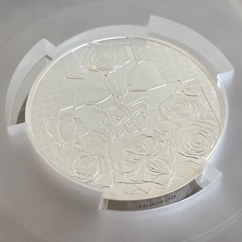 PCGS69鑑定】Dior公式 ディオール 5オンス銀貨 50ユーロ シルバー