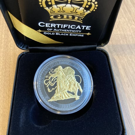 ウナとライオン 2021 ゴールドブラックエンパイア版 銀貨 1オンスシルバーコイン Una Lion Gold Black Empire silver coin
