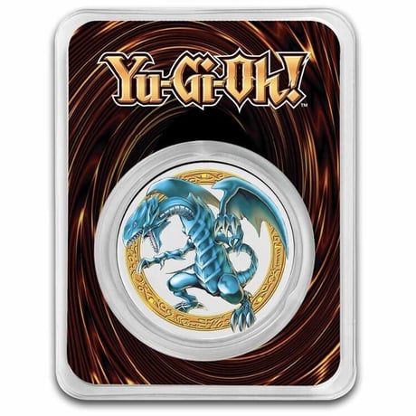 【25周年記念版】遊戯王 ブルーアイズホワイトドラゴン 青眼の白竜 海馬瀬人 ニウエ国 1オンス 2ドル銀貨 シルバーコイン ⭐︎トレカ・トレーディングカードではありません⭐︎