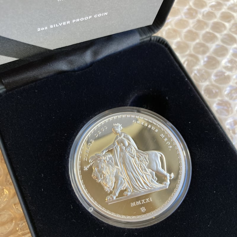ウナとライオン 2021年 セントヘレナ マスターピース 2オンス 銀貨