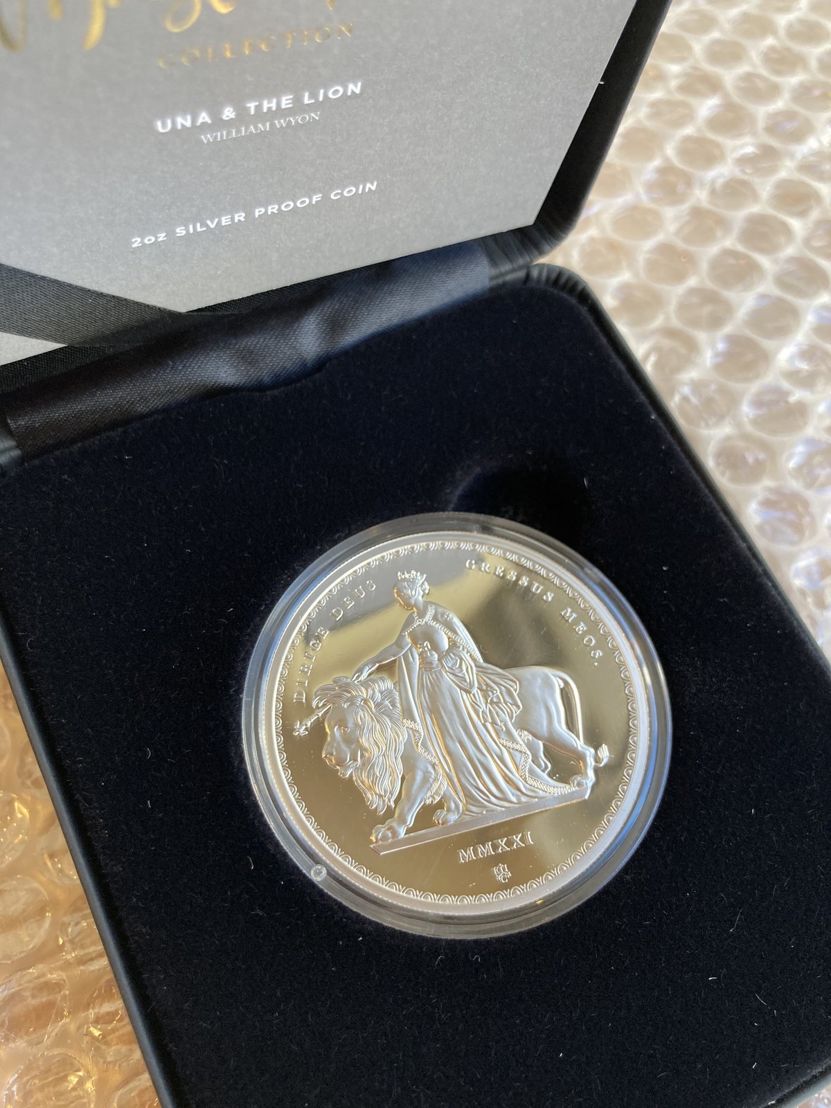 ウナとライオン 2021年 セントヘレナ マスターピース 2オンス 銀貨