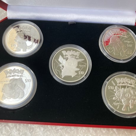 ニウエ 2001年 ポケモン ポケットモンスター 10ドル銀貨セット シルバー プルーフコイン ピカチュウ 泰星コイン niue pokemon pikachu