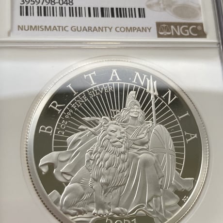 【NGC鑑定PF69】2021年ブリタニアとライオン ロイヤルミント 5ポンド 2オンス銀貨 シルバープルーフコイン 英国 イギリス Britannia Royal Mint