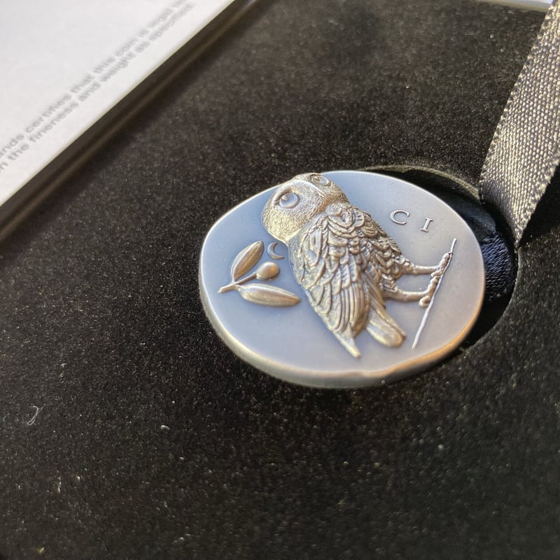 NGC70鑑定+FR】アテネのフクロウ $5・1オンス ハイレリーフ銀貨 クック