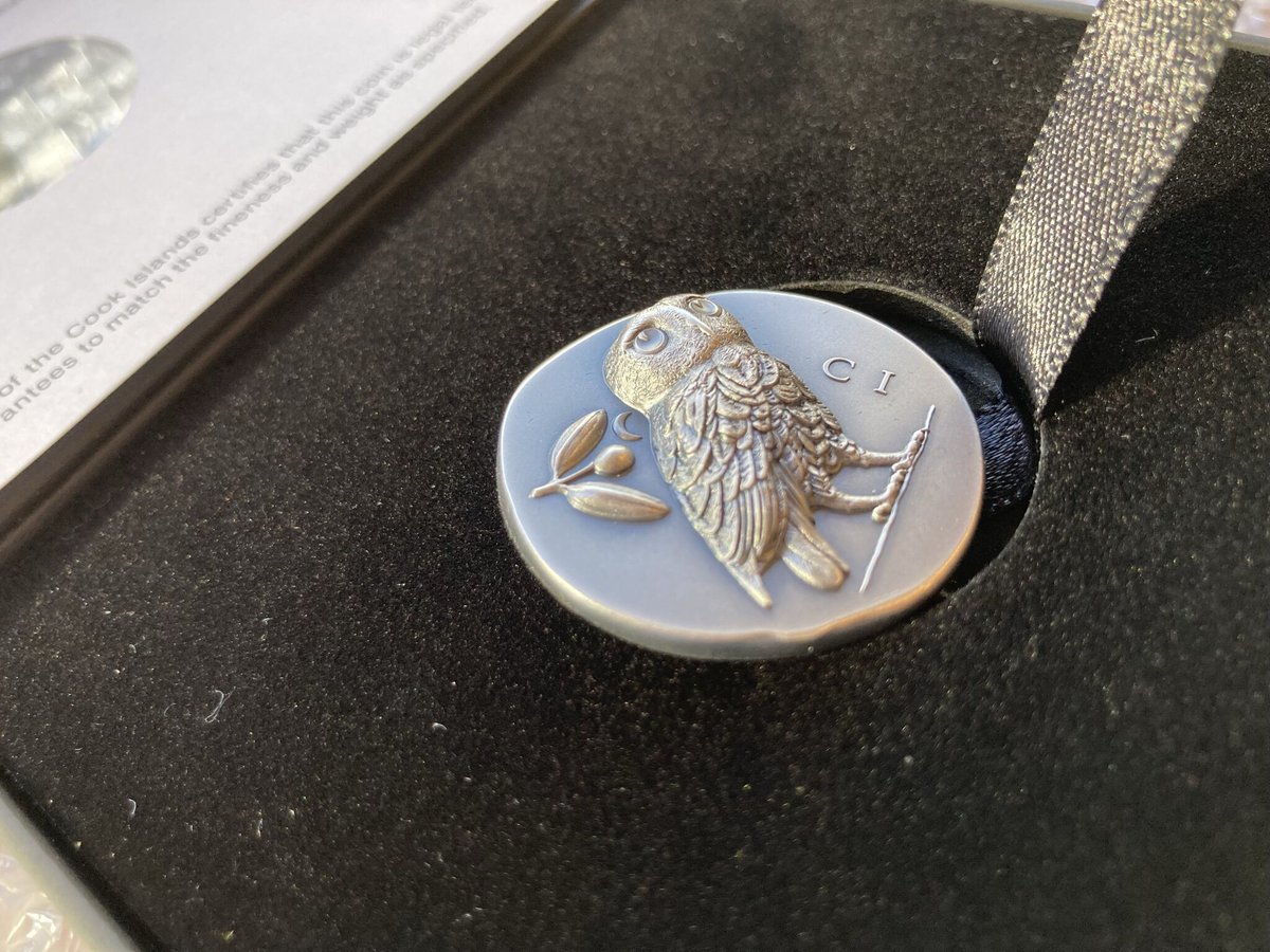 NGC70鑑定+FR】アテネのフクロウ $5・1オンス ハイレリーフ銀貨 クック