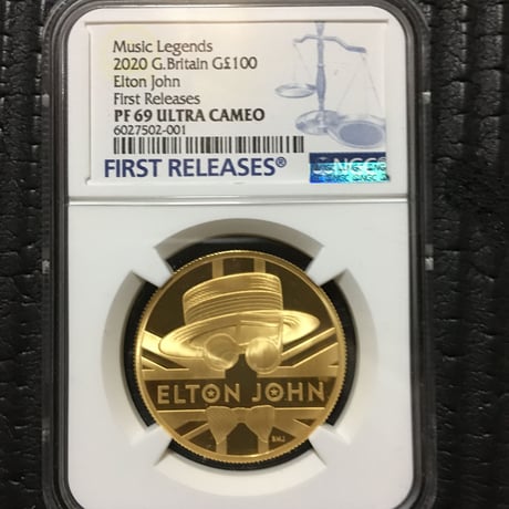 【NGC PF69UC】エルトン・ジョン 1オンス金貨 100ポンド プルーフコイン ゴールド 2020年 英国 ロイヤルミント ELTON JOHN