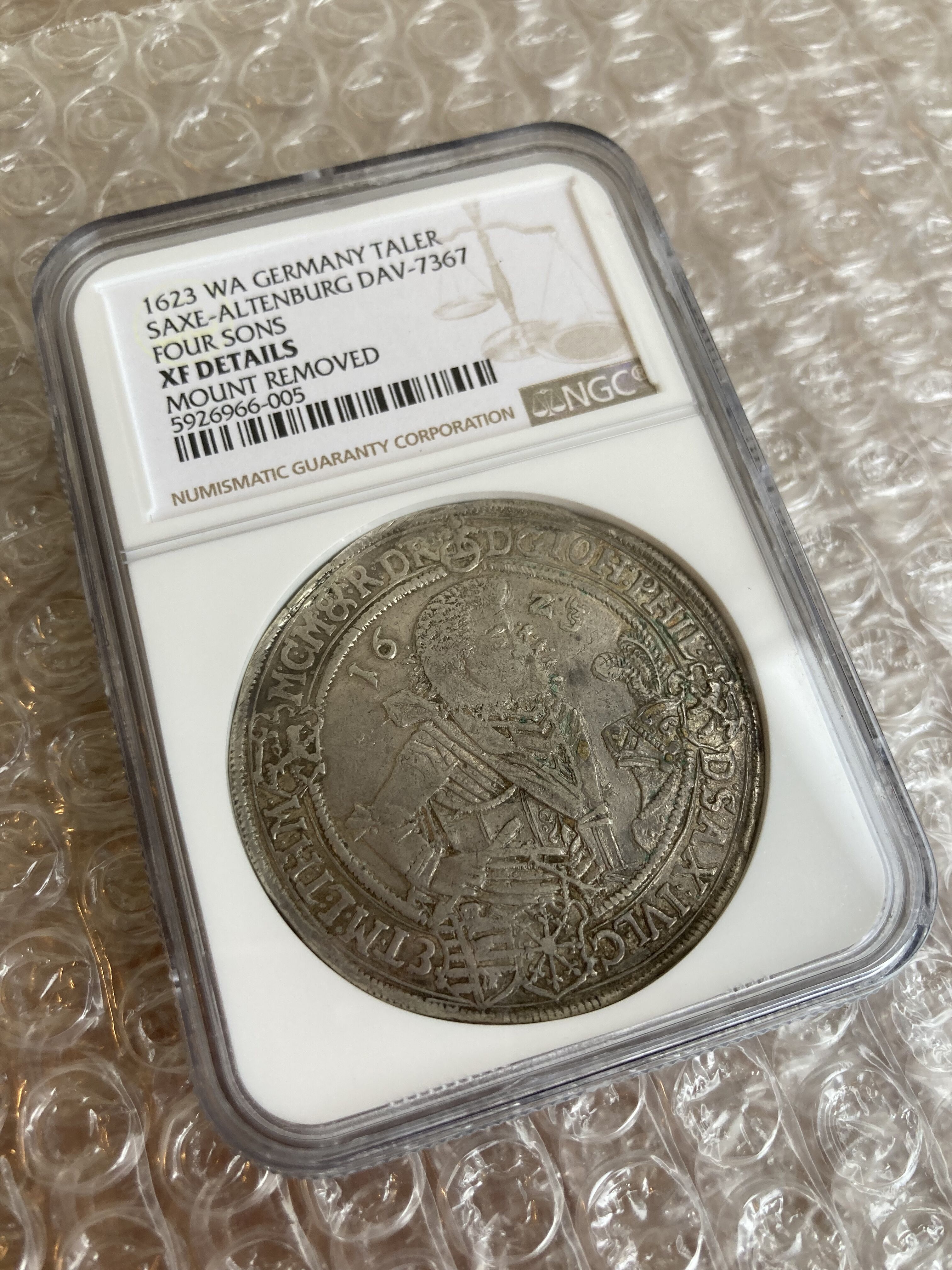 K*o様 1866年ドイツ　ザクセン王国　1ターラー銀貨 original