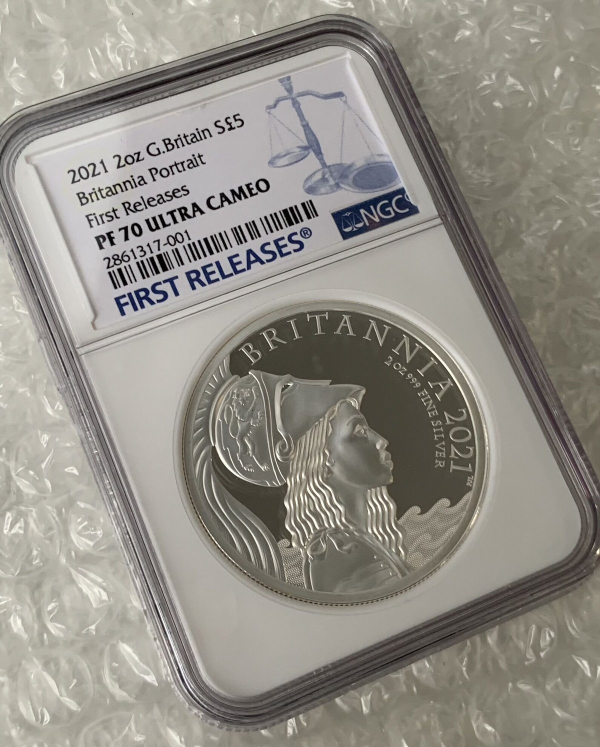 2021年 ブリタニア PF70UC ファーストデイオブイシュー 5ポンド 銀貨 2021年 ブリタニア PF70UC ファーストデイオブイシュー 5ポンド 銀貨
