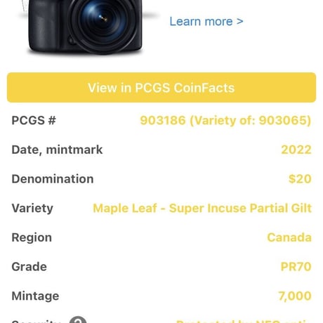 【PCGS70鑑定・発行即日鑑定・デザイナーサイン入り】カナダ造幣局 メイプルリーフ銀貨 2022年 特殊打刻シルバーコイン ローズゴールド 20ドル カナディアンミント