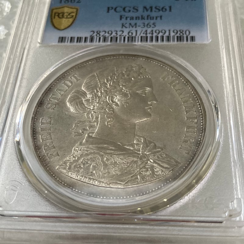 PCGS鑑定MS61 ドイツ フランクフルト フランコニア 1862年 2